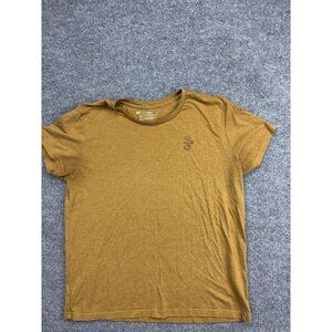 Tentree Treeblend Shirt Womens L Yellow Floral Graphic Lightweight Tagless Tee